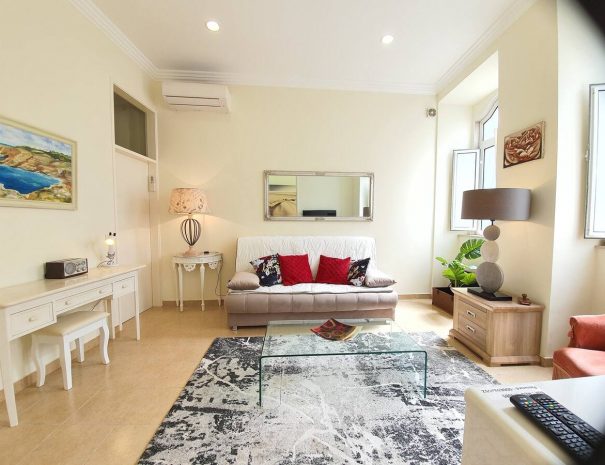 Salon de Casa Gigi, Location de vacances à Olhão dans le sud du Portugal