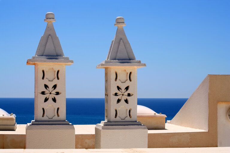 Portugese Rooftop Chimneys